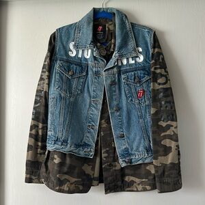 Women’s Rolling Stones vest and jacket vintage forever 21